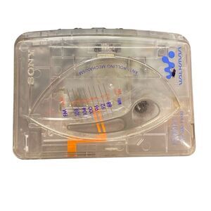 Vtg Sony Walkman WM-FX193FP Prison Clear Transparent Radio Cassette Player READ